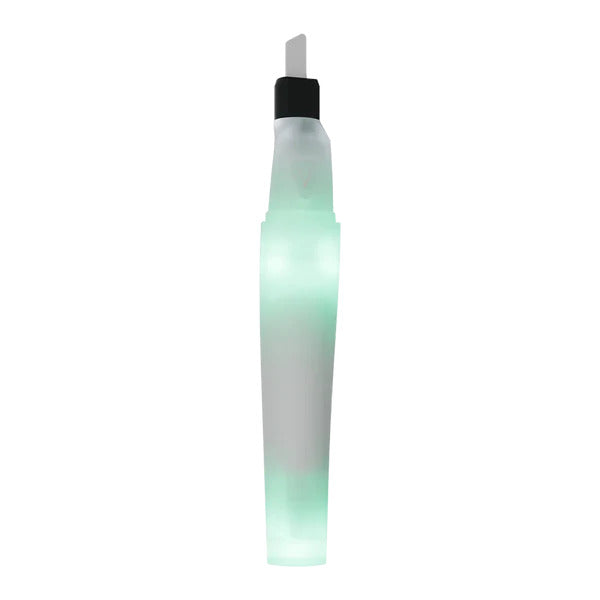 Focus V Saber Electronic Dab Tool – Clear frosted edition capless view showing LED gradient.