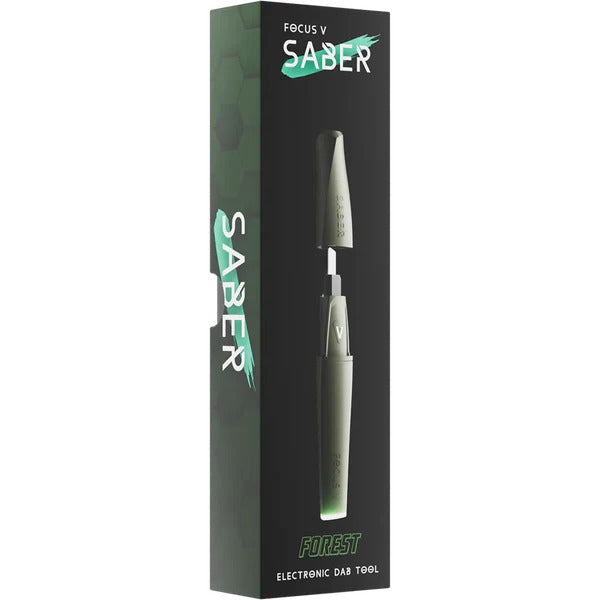 Focus V Saber Dab Tool Forest – green retail packaging with product branding.