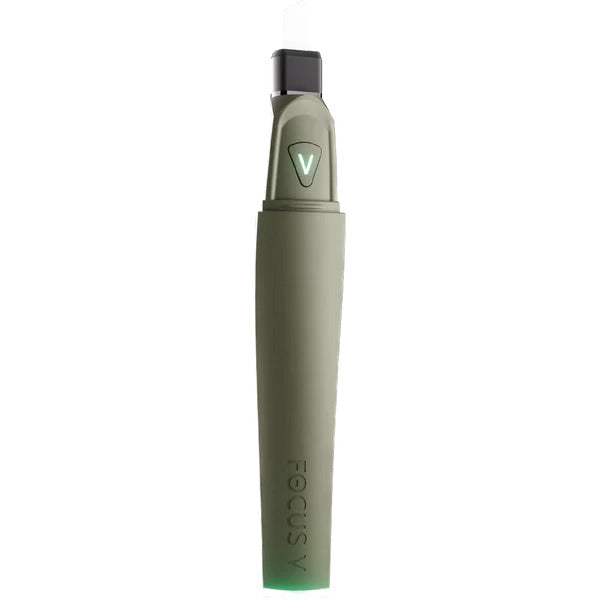 Focus V Saber Electronic Dab Tool – Forest green edition, capless standing display.