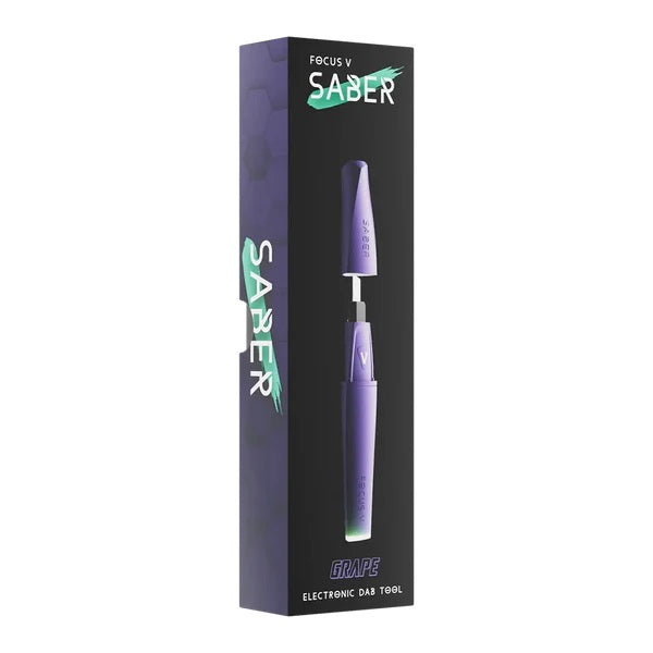 Focus V Saber Dab Tool Grape – retail box matching grape purple color.