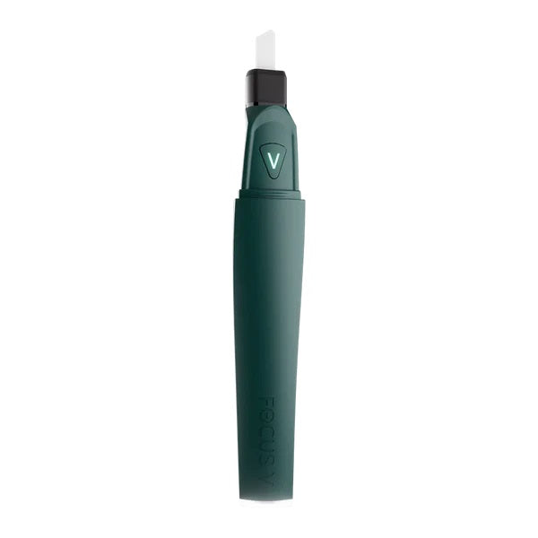 Focus V Saber Electronic Dab Tool – Jade green edition standing upright without cap.