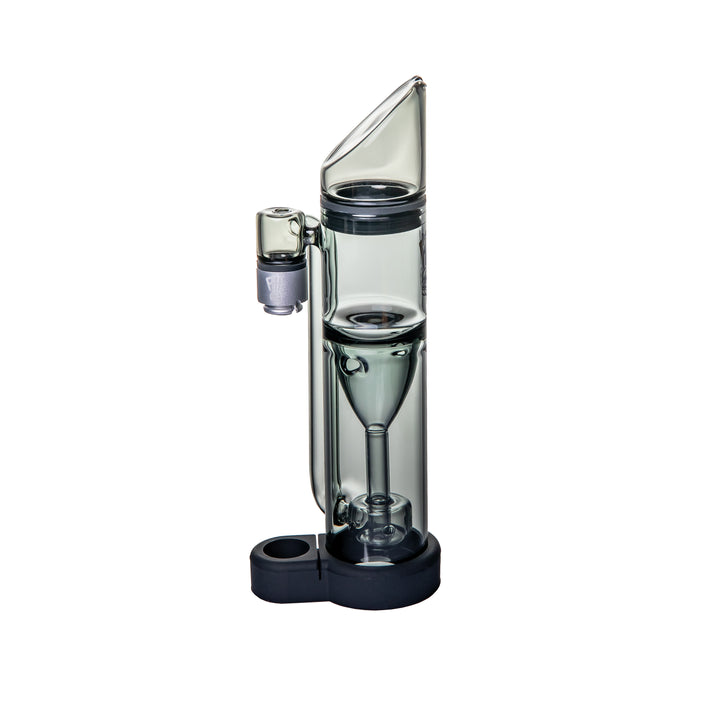 ryan fitt glass co pivot bubbler full view showcasing minimalist design and vertical pillar form factor