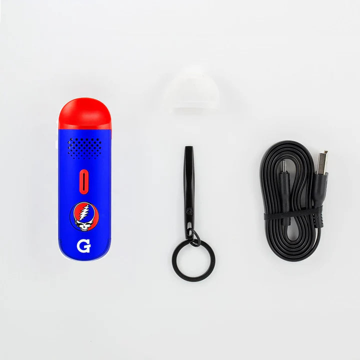 G Pen Dash Grateful Dead kit – includes charger, tool, and packaging with Dead artwork.