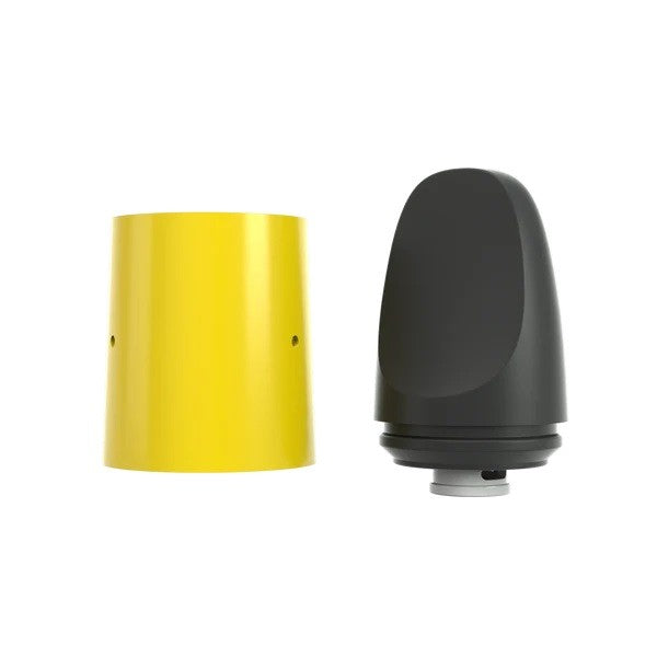 G Pen Micro+ Lemonnade – yellow edition with tank and mouthpiece removed for cleaning.