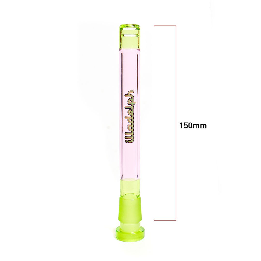 Side profile showing dual slit diffusion and Encalmo color band for watermelon illadelph downstem