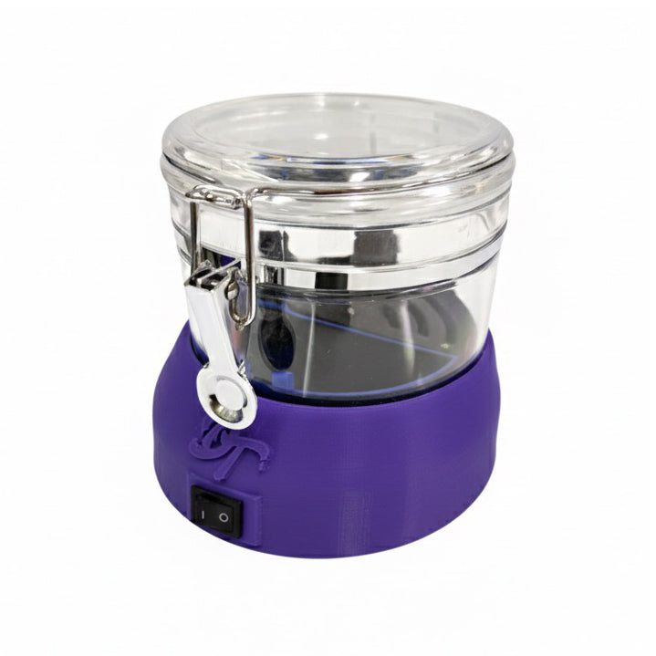 ODT Banger Bath ISO Cleaner Purple – electric quartz cleaner with purple base and transparent chamber.