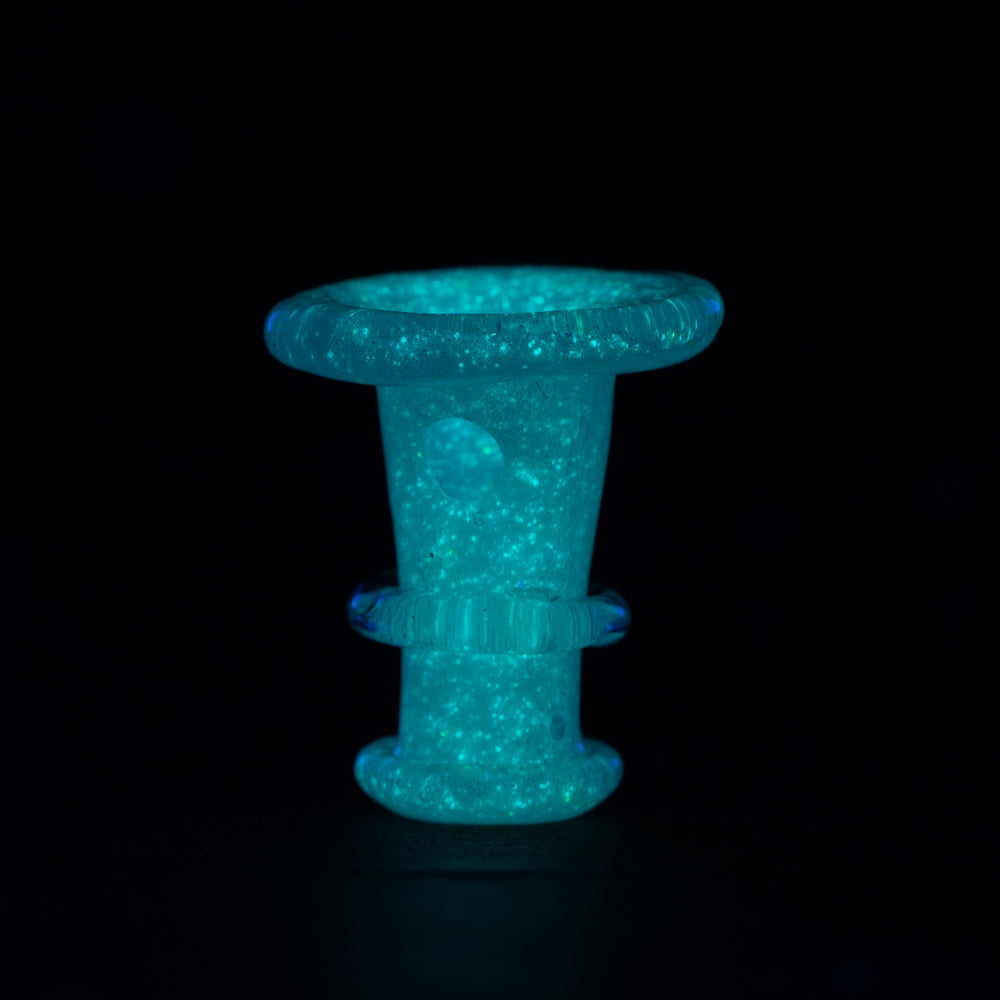 Empire Glassworks Puffco New Peak and Proxy glass joystick cap in Glow In The Dark