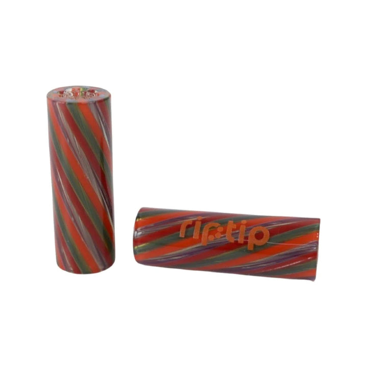 Groovy Man Pinstripe Gordo Scientific Rip Tips, reusable glass filter tips for blunts and spliffs, featuring spiral design for improved filtration.