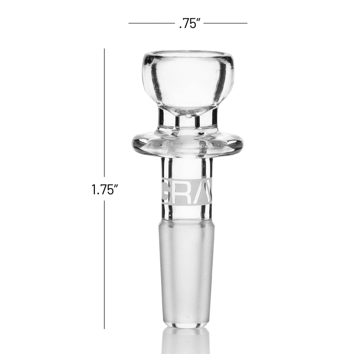 GRAV 10mm Cup Bowl dimension diagram — 2 inches tall with a 0.625 inch bowl diameter.