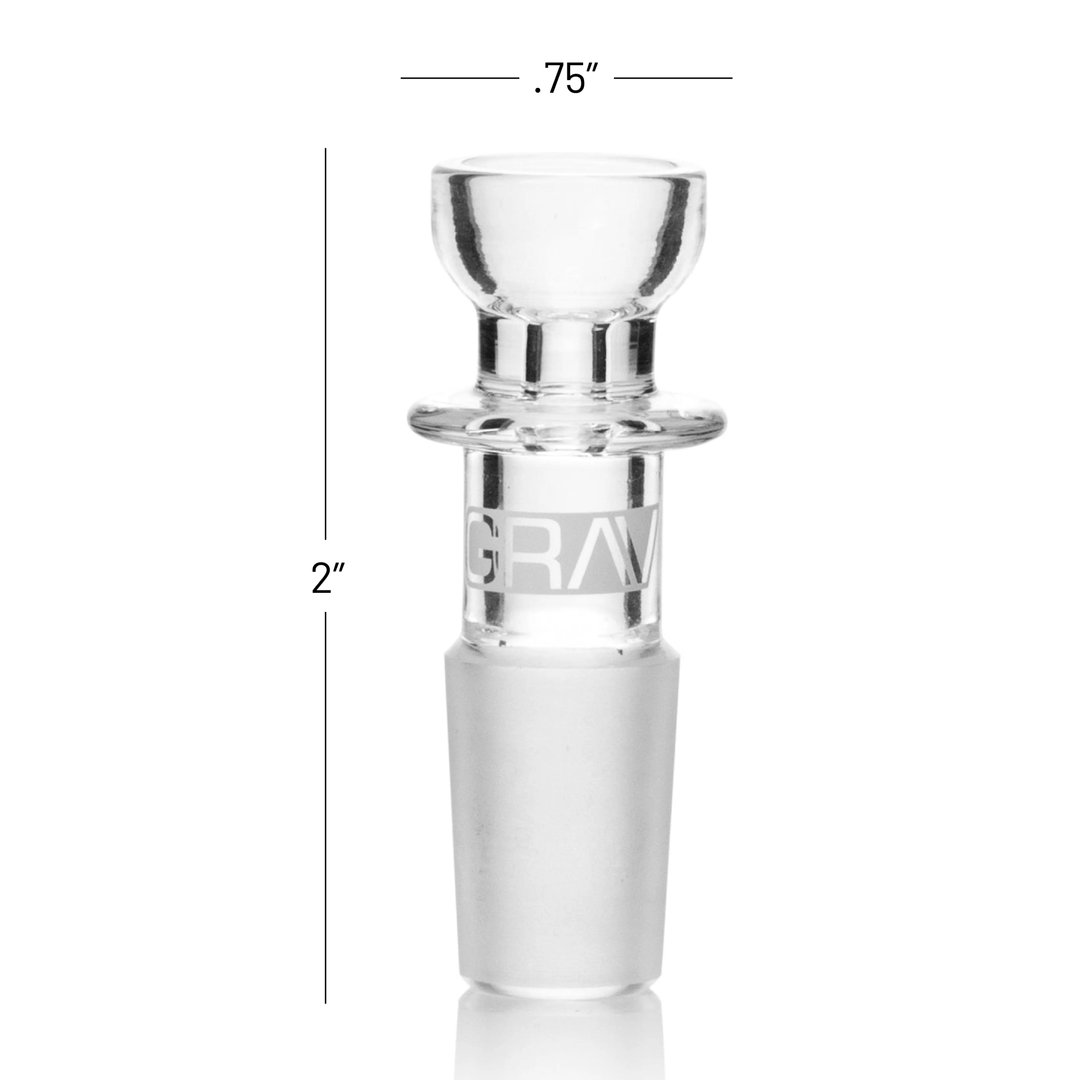 GRAV 14mm Cup Bowl dimension diagram — 1.75 inches tall with a 0.625 inch bowl diameter.