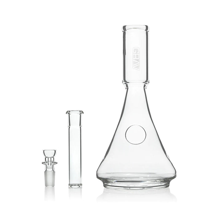 GRAV Deco Water Pipe in Silicone in Blue — components view