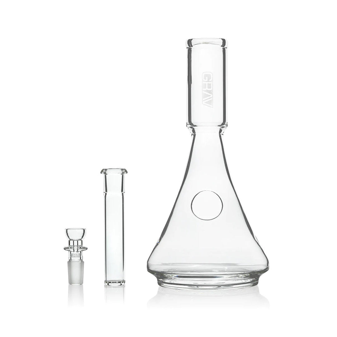 GRAV Deco Water Pipe in Silicone in Blue — components view
