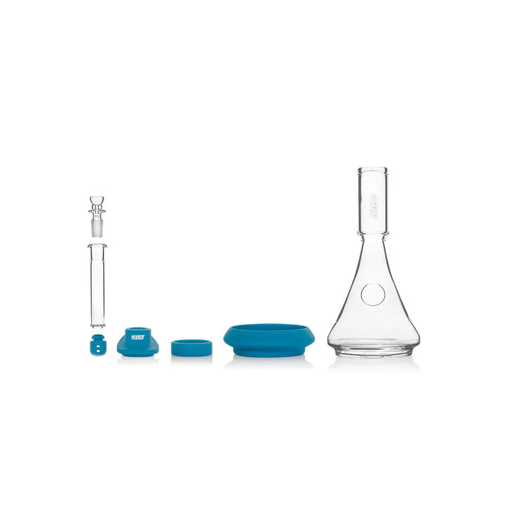 GRAV Deco Water Pipe in Silicone in Blue — detail view