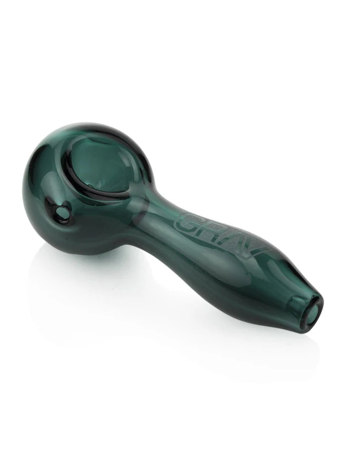 GRAV Classic Spoon glass pipe lake green deep tone borosilicate spoon pipe