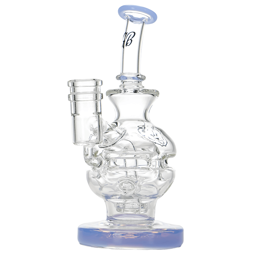 Green Bear Glass Egg — Slime Blue colorway egg-style dab rig