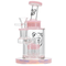 Green Bear Glass - Stacked Tree - Milky Pink
