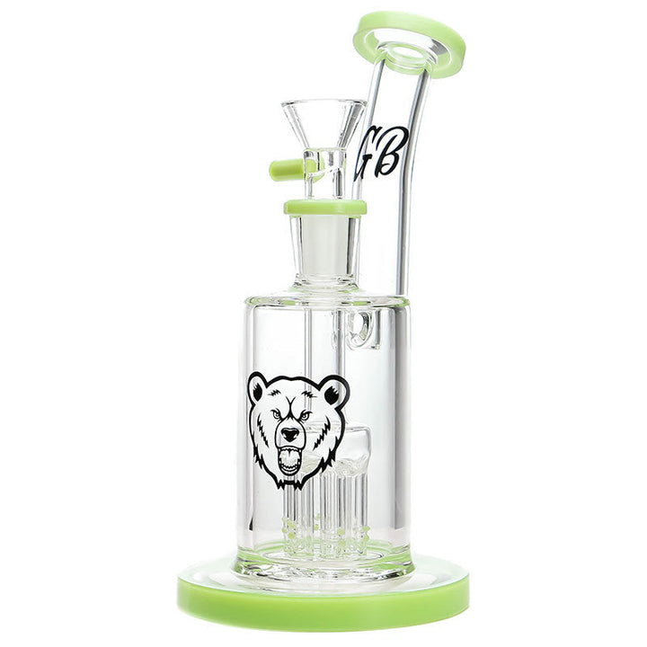 Green Bear Glass Tree Bubbler — tree perc glass bubbler, hero shot