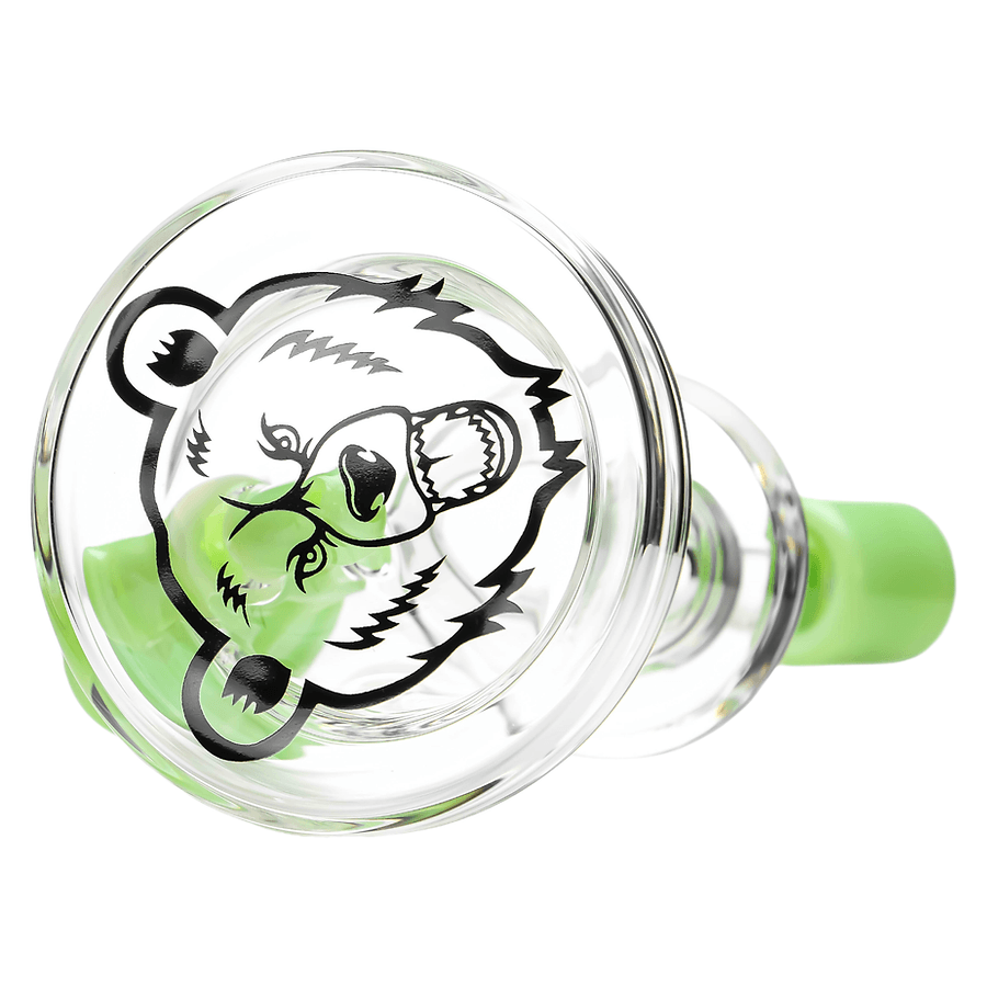 Green Bear Glass Z Jammer — Slime Green colorway jammer dab rig, side profile