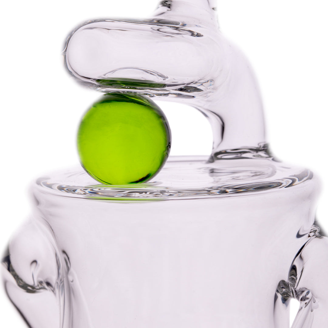 mj arsenal ill-ien dab rig adam ill collab green accent detail and glass chamber