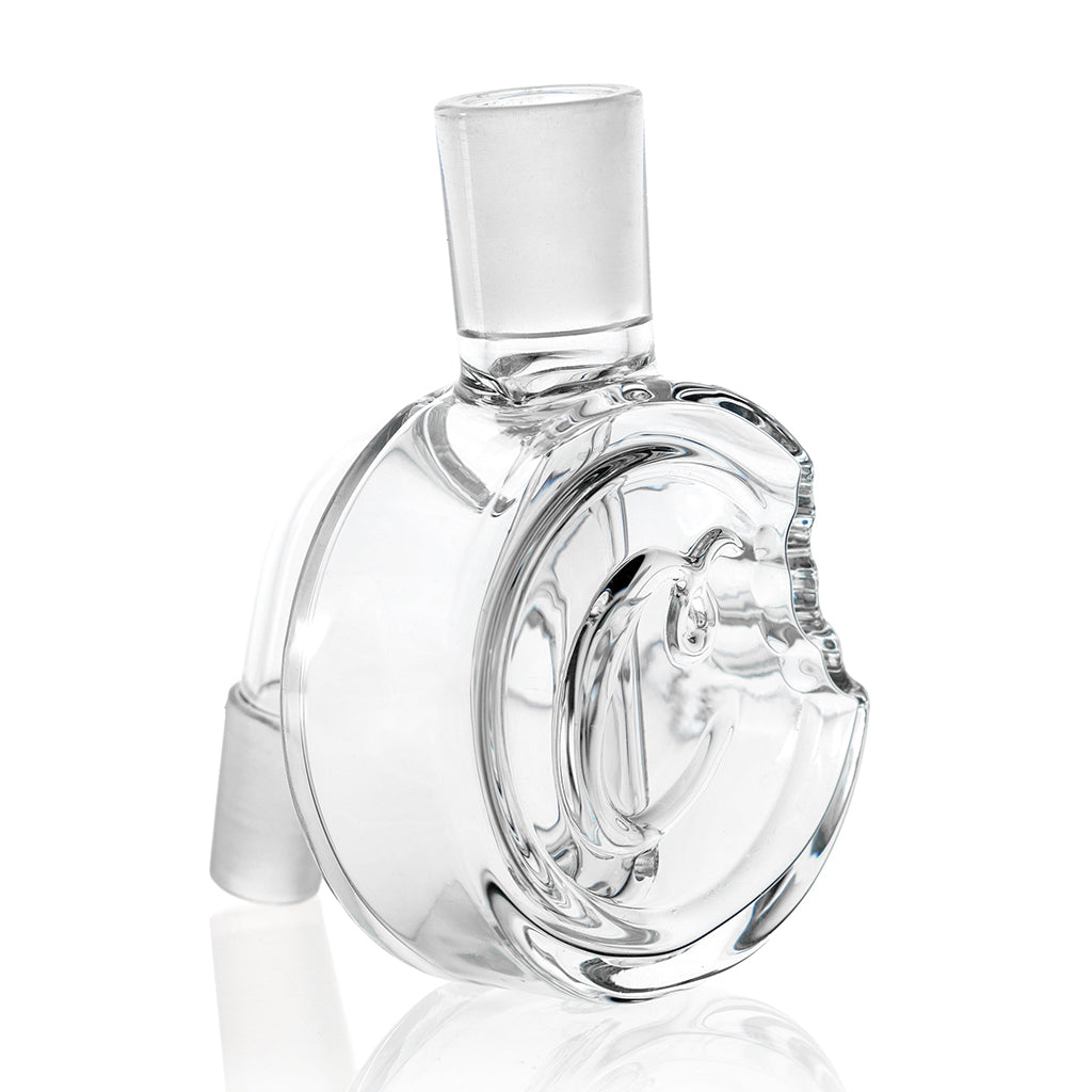 Cookies C Bite Ash Catcher with 14mm male joint and 3-hole diffuser at 90-degree angle