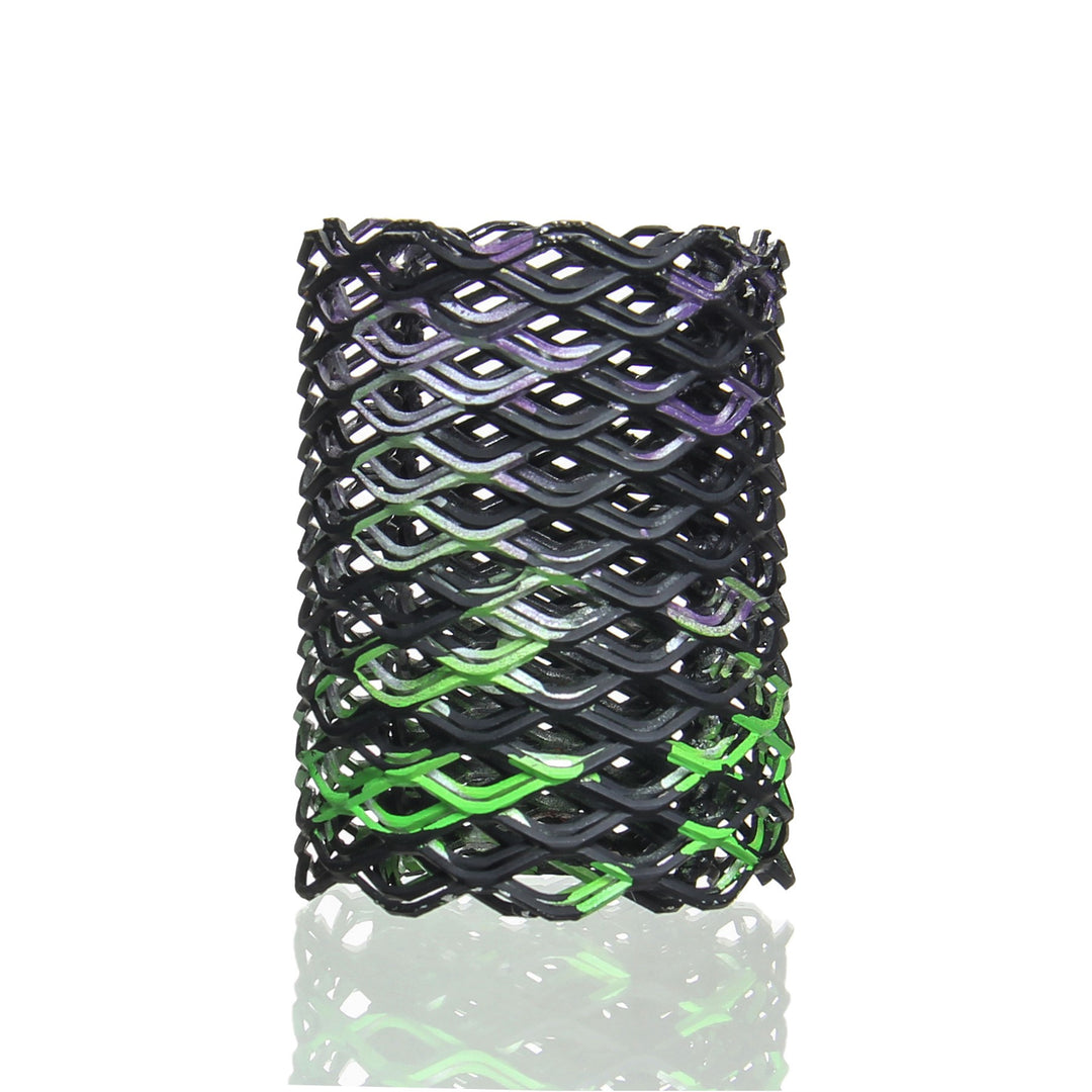 Heat Cage Nozzle Guard in Green, Black and Purple multi-color, torch guard