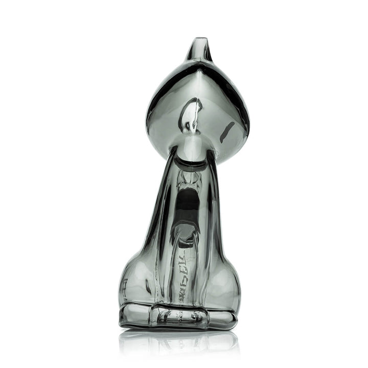 Back of the Hemper Alley Cats bong showing the tail and ears