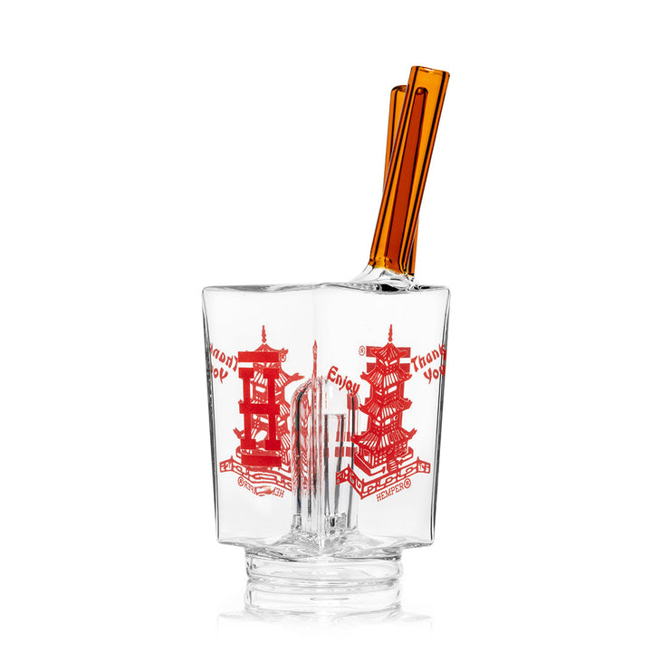 Back of the Hemper Chinese Takeout Peak Top showing the chopstick mouthpiece