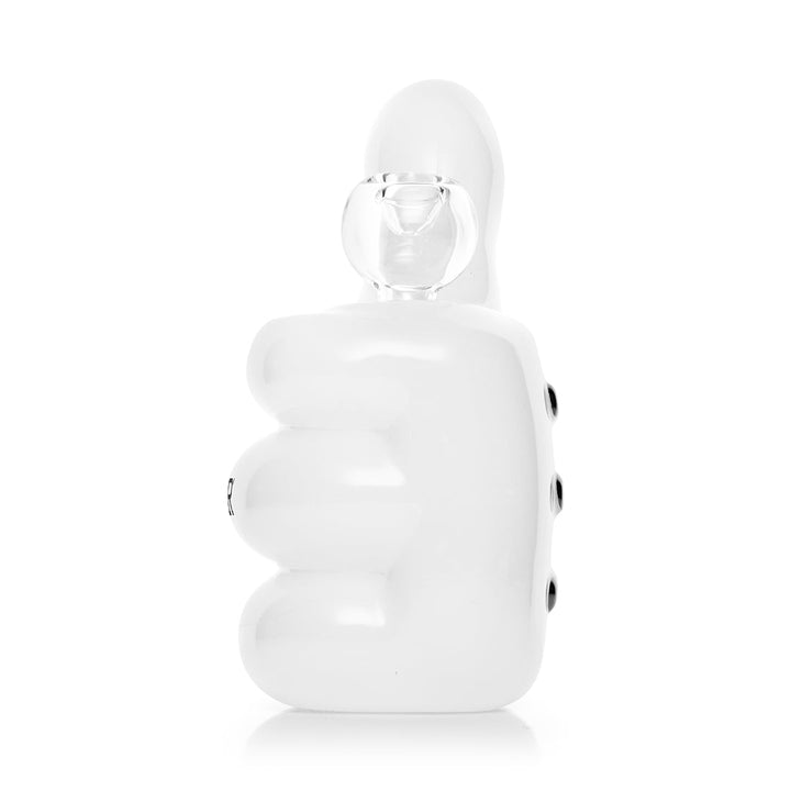 Back of the Hemper High Jinx Cartoon bong showing the sculpted knuckles