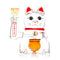 Hemper Lucky Cat XL Bong – 7" Clear Glass Maneki-Neko