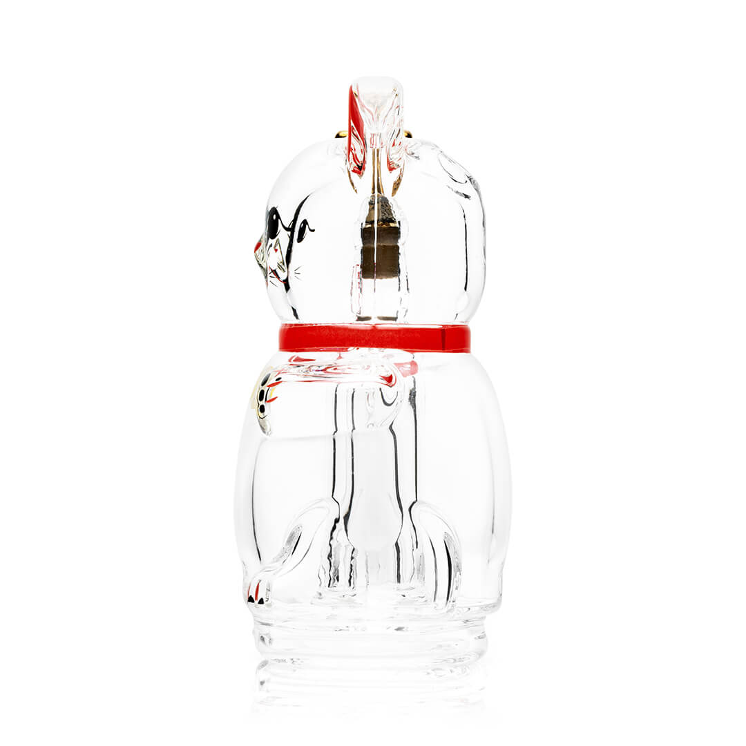 Back of the Hemper Lucky Money Cat Peak Top showing the glass body