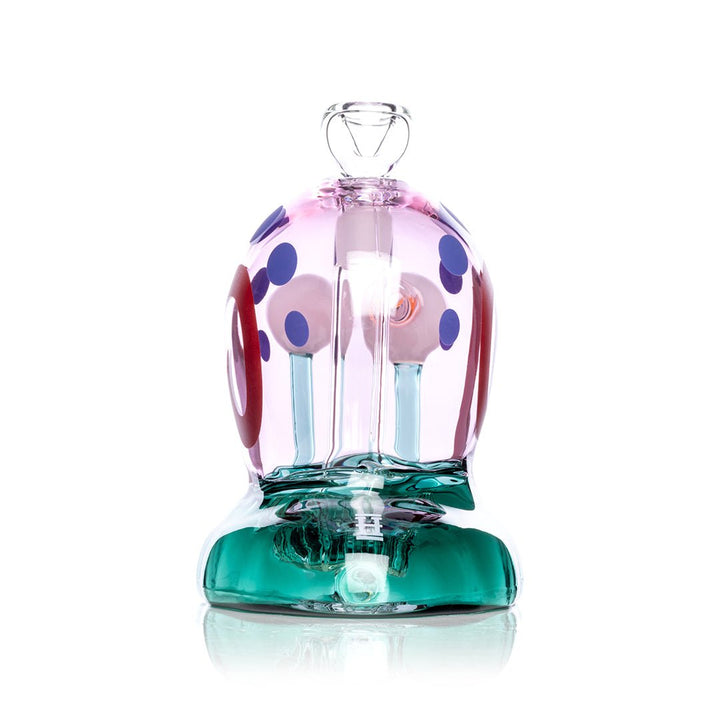Back of the Hemper Snail XL bong showing the spotted pink shell