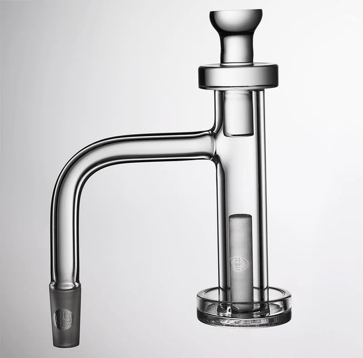 Highly Educated Control Tower BLK — black quartz control tower banger, hero shot