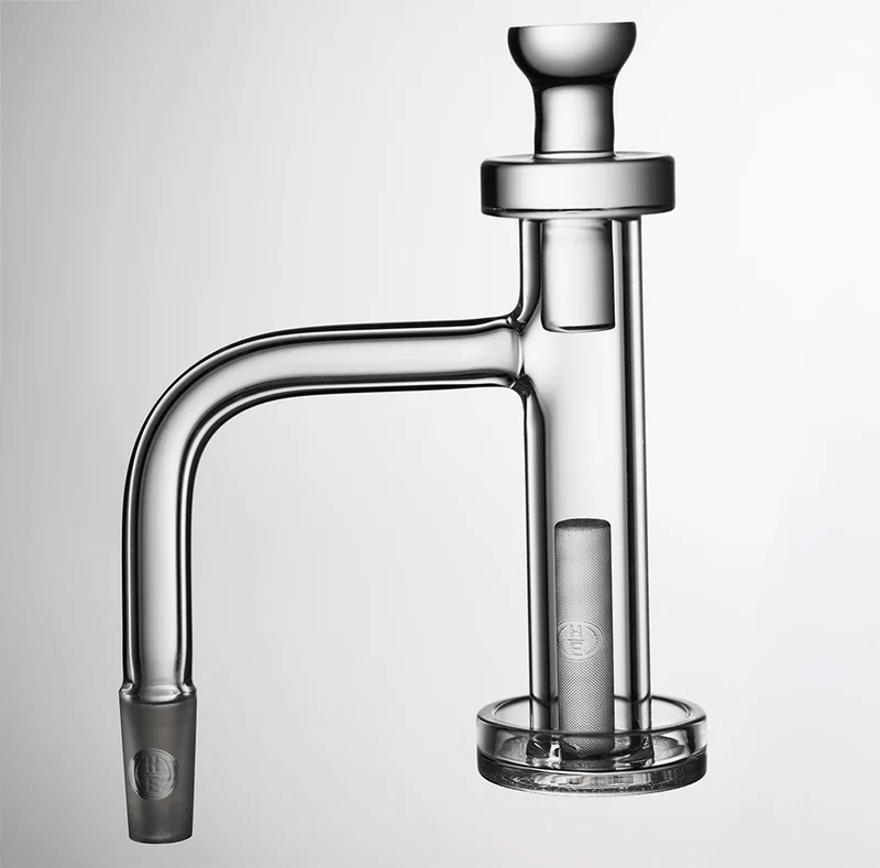 Highly Educated Control Tower BLK — black quartz control tower banger, hero shot