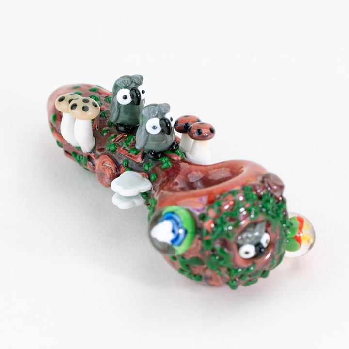 Empire Glassworks Hootie's Forest Small Spoon Pipe, top view