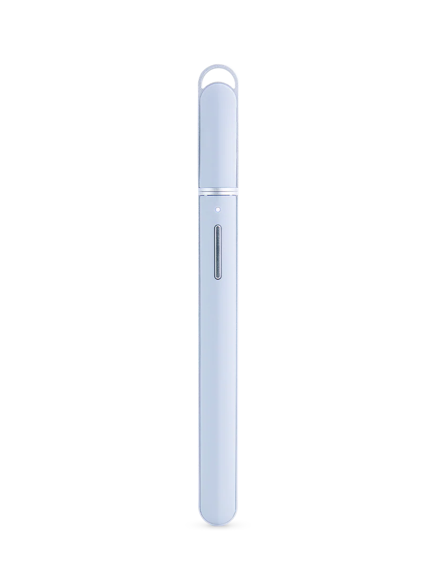 Puffco Hot Knife pearl side view highlighting smooth finish and compact form factor