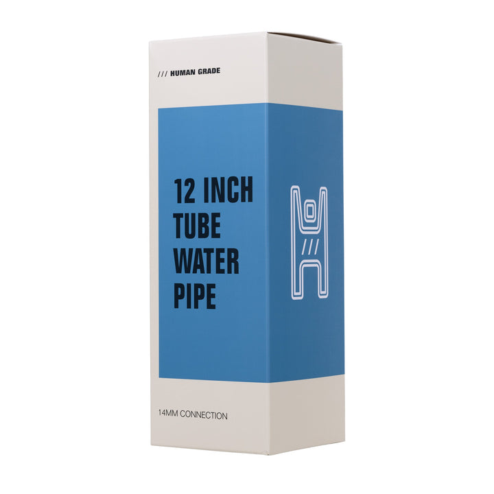 Human Grade 12in Straight Tube — straight tube water pipe, side profile