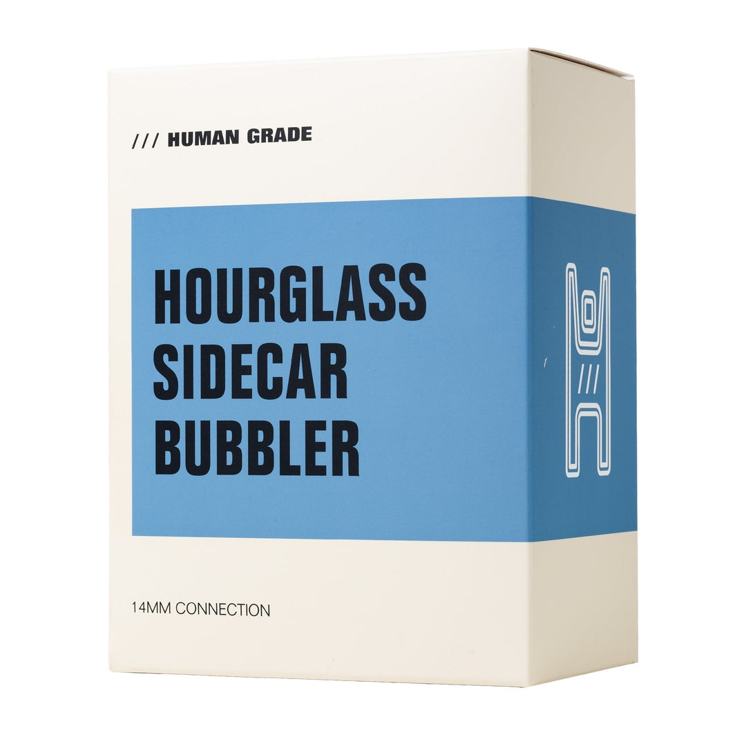 Human Grade 6in Hourglass Sidecar — hourglass sidecar dab rig, front view