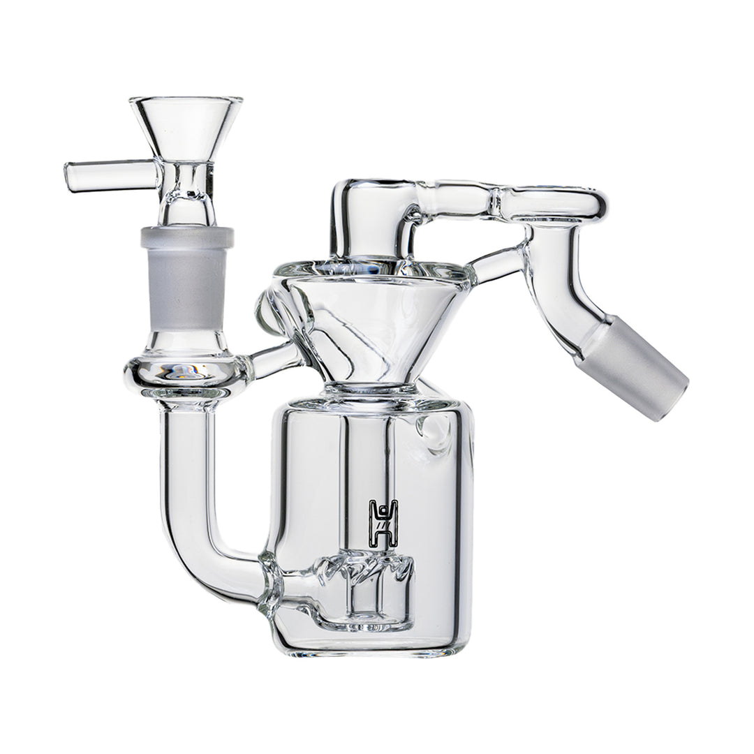 Human Grade Recycler 14 mm Ash Catcher 45 degree with dual-chamber design