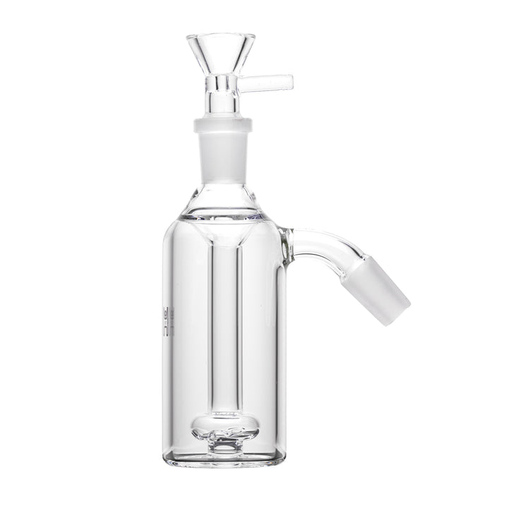 Human Grade Standard 14mm Ash Catcher, 45° version, left side view showing the angled male joint arm