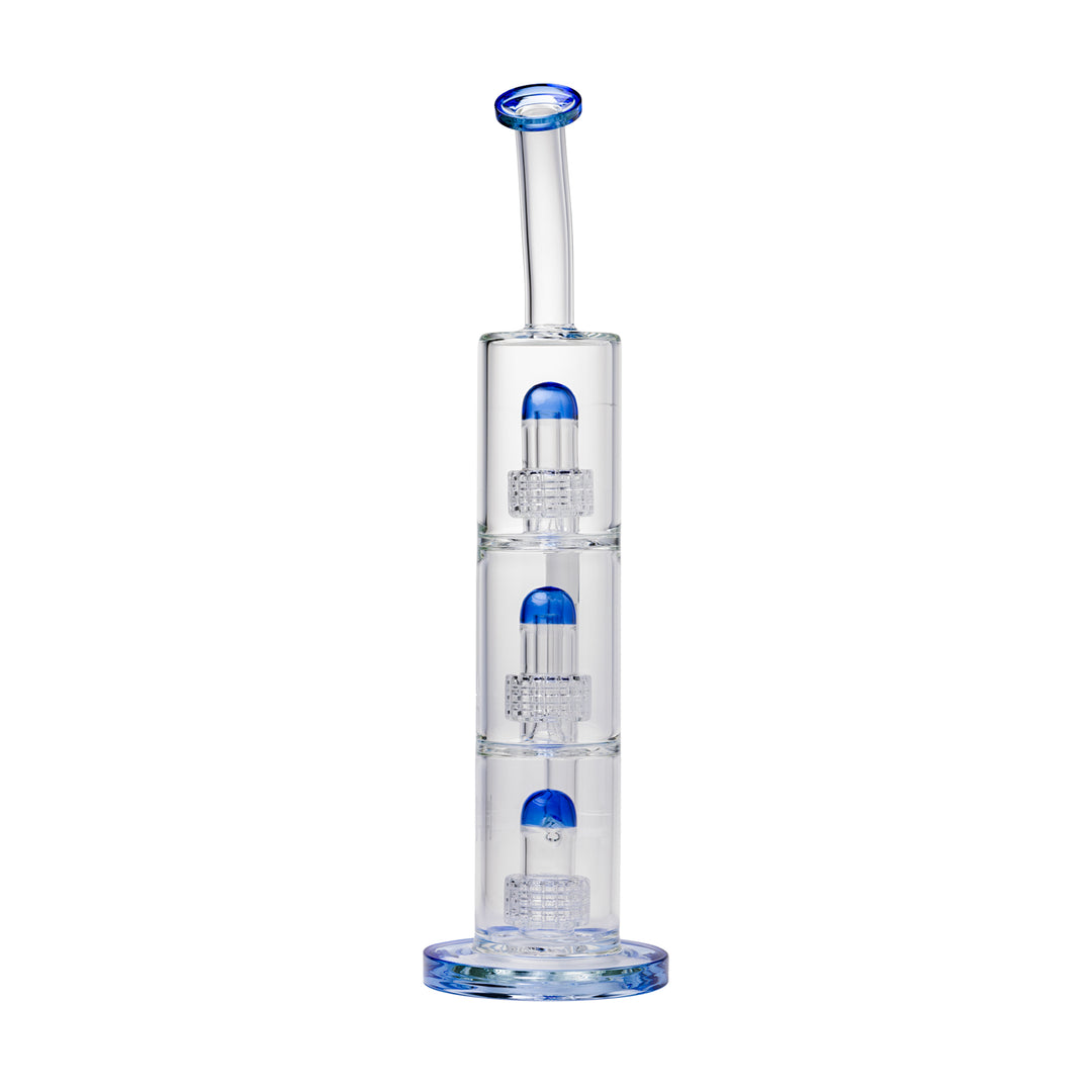 Side profile showing three matrix percs and wide base