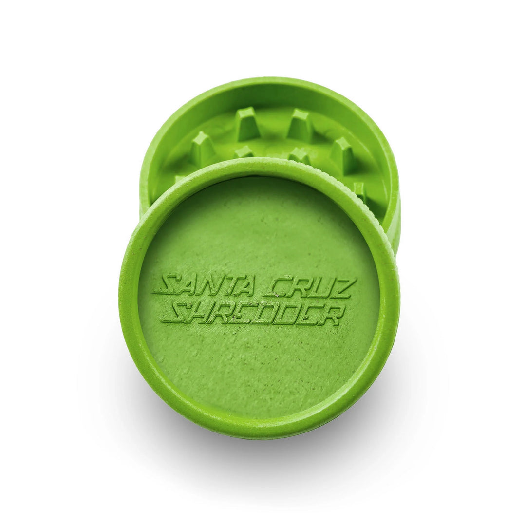 Santa Cruz Shredder 2 Piece Large Hemp Grinder in Green – Eco-Friendly Bioplastic Design