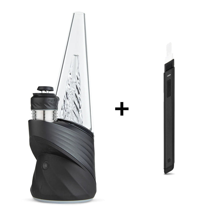 Puffco Peak Pro V2 Onyx Bundle with 3DXL Chamber and Hot Knife – Sleek smart dab rig setup featuring enhanced vapor performance and mess-free loading.
