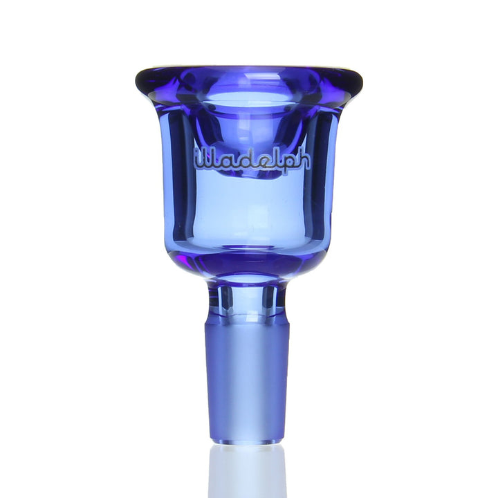Illadelph 14/20 Single Hole Bell Slide Sea Blue — signature bell-shaped 14mm male glass slide