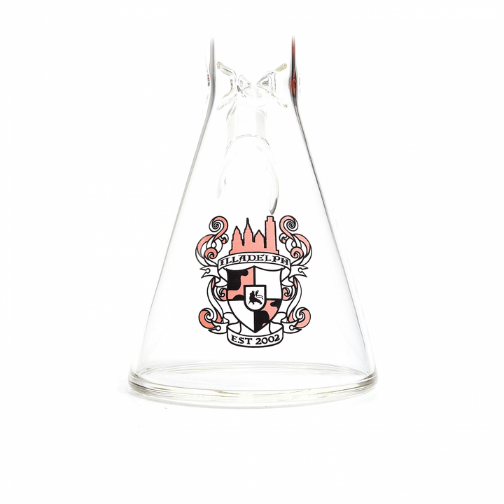 Illadelph 5mm Medium Beaker Cow Label Pink base with Illadelph logo