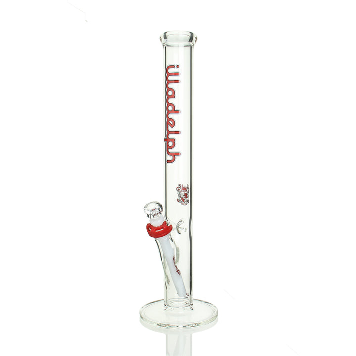 Illadelph 5mm Red Medium Straight 19-inch glass tube