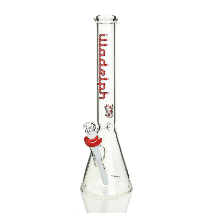 Illadelph Red 5mm Short Beaker 17-inch glass bong