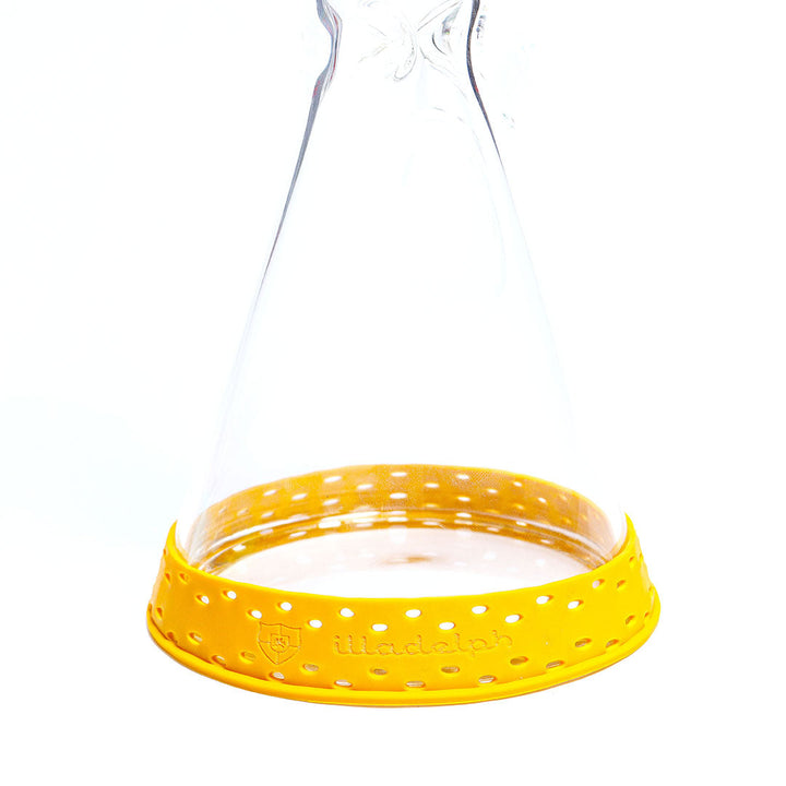 Illadelph Mini Base Bumper Mustard Yellow — silicone beaker guard for mini and micro beakers, mustard yellow