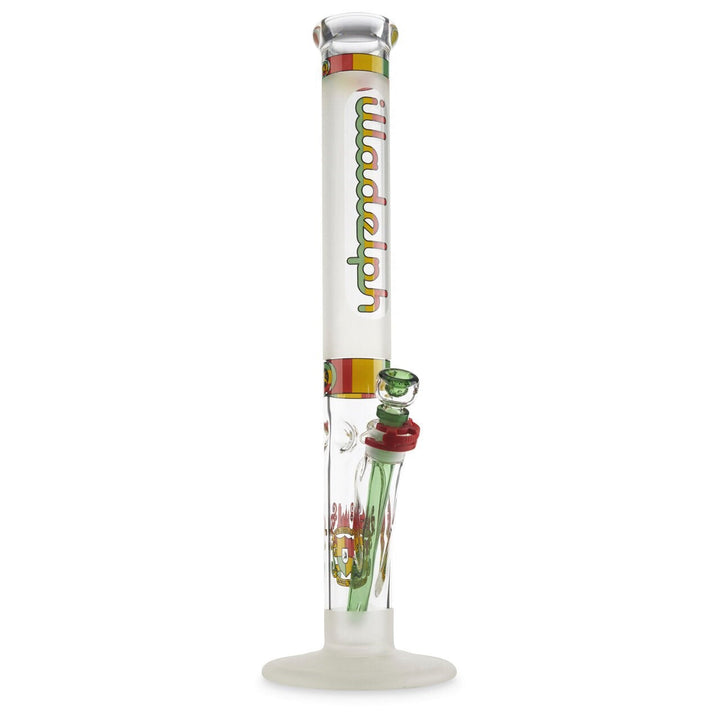 Illadelph 5mm Signature Series Medium Straight Frosted Rasta water pipe