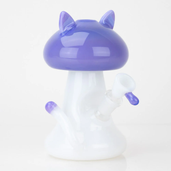 Shroom Kitty Mini Rig side view showing cat and mushroom details