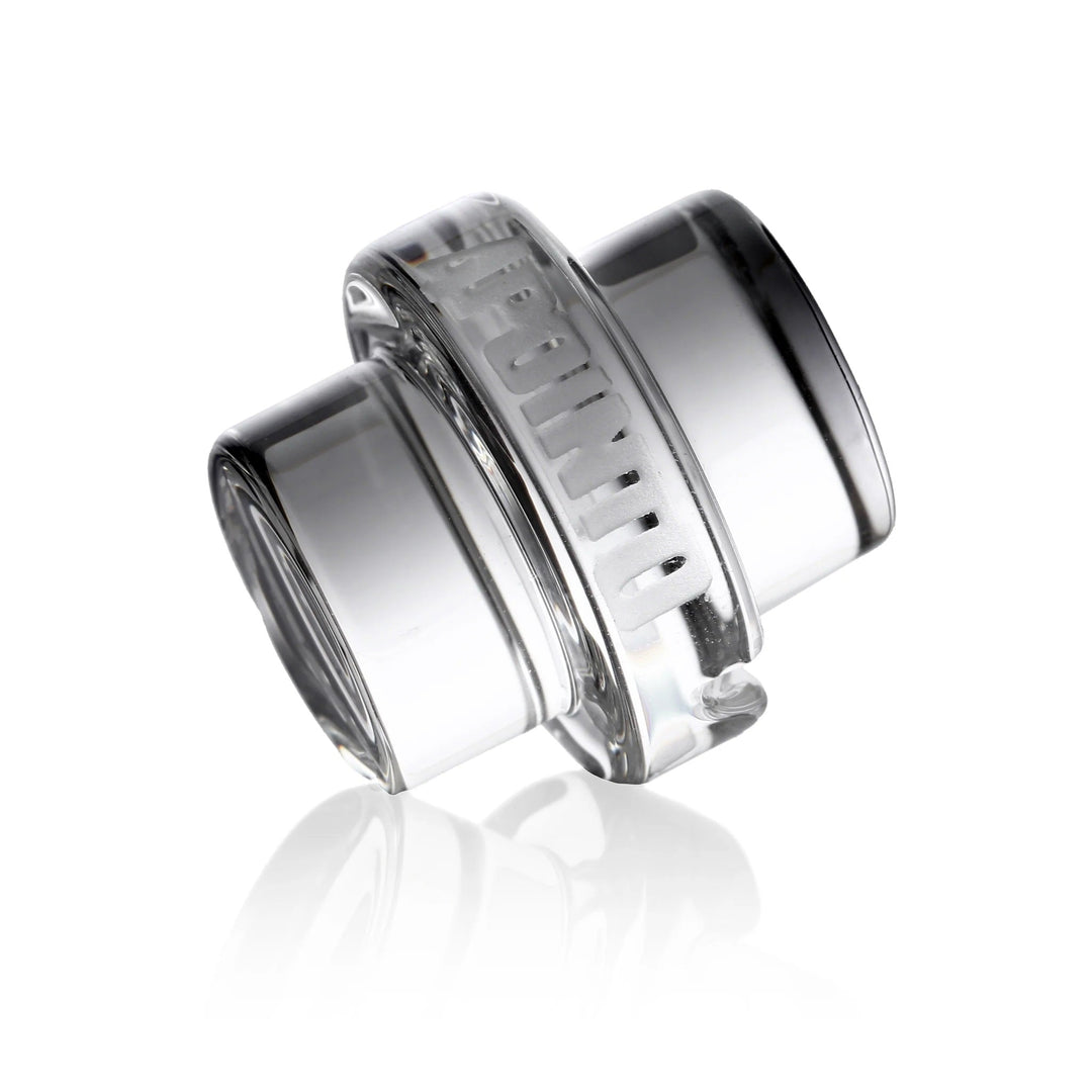 4 Point 0 Glass Turbo Top carb cap showing diagonal airflow slits for use with Tourbillon nail.